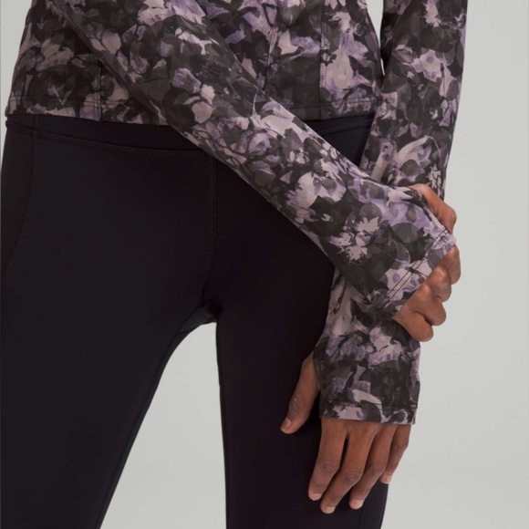 Lululemon Luxtreme Running Half-Zip Inflect Floral Lunar Rock Multi size 4 - Picture 2 of 10